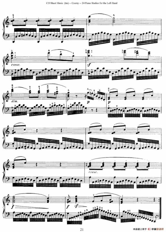 Czerny - 24 Piano Studie（17—24）（车尔尼 - 24首钢琴练习曲）