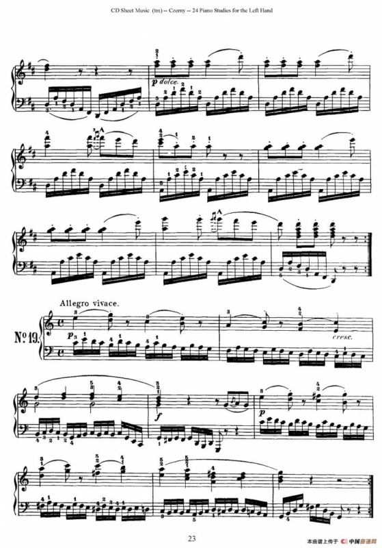 Czerny - 24 Piano Studie（17—24）（车尔尼 - 24首钢琴练习曲）