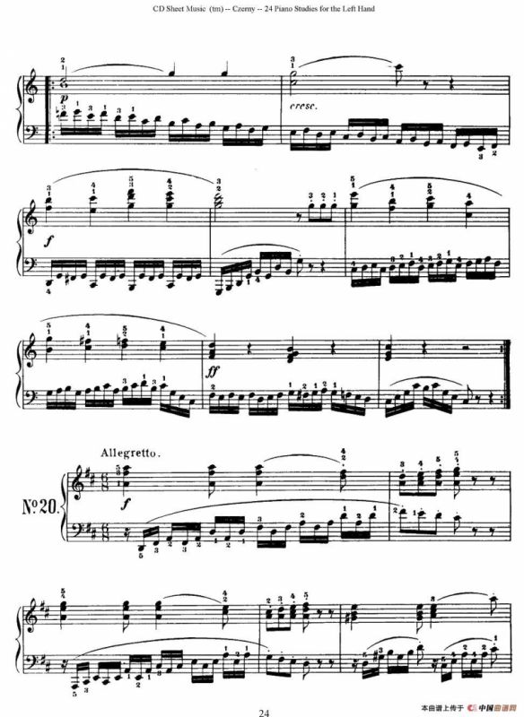 Czerny - 24 Piano Studie（17—24）（车尔尼 - 24首钢琴练习曲）