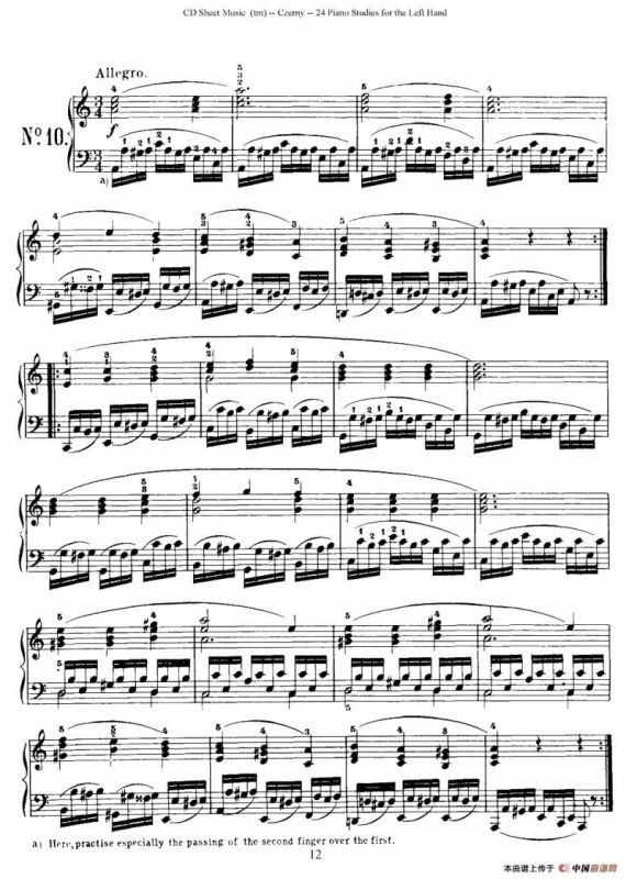 Czerny - 24 Piano Studie（8—16）（车尔尼 - 24首钢琴练习曲）