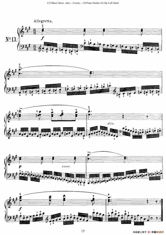 Czerny - 24 Piano Studie（8—16）（车尔尼 - 24首钢琴练习曲）