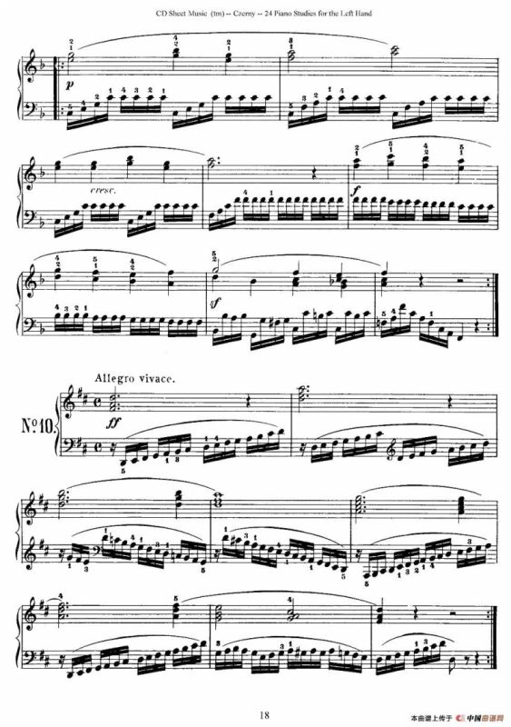 Czerny - 24 Piano Studie（8—16）（车尔尼 - 24首钢琴练习曲）