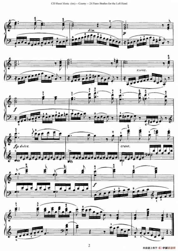 Czerny - 24 Piano Studie（1—7）（车尔尼 - 24首钢琴练习曲）