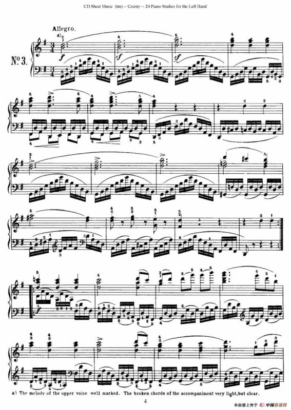 Czerny - 24 Piano Studie（1—7）（车尔尼 - 24首钢琴练习曲）