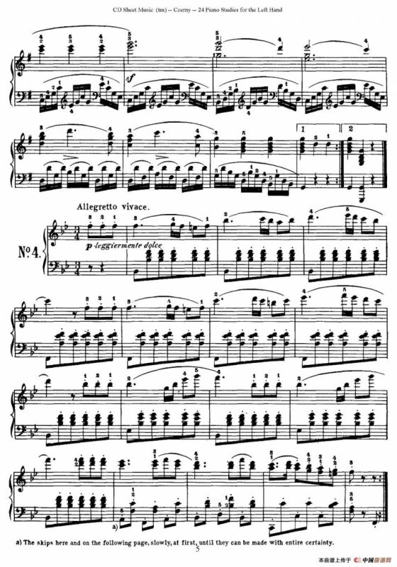 Czerny - 24 Piano Studie（1—7）（车尔尼 - 24首钢琴练习曲）
