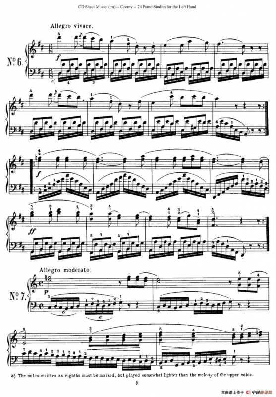 Czerny - 24 Piano Studie（1—7）（车尔尼 - 24首钢琴练习曲）