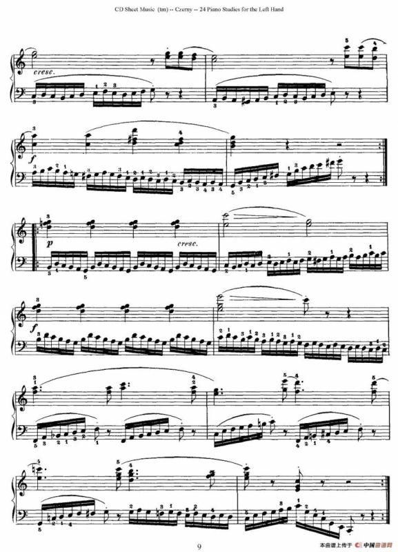 Czerny - 24 Piano Studie（1—7）（车尔尼 - 24首钢琴练习曲）