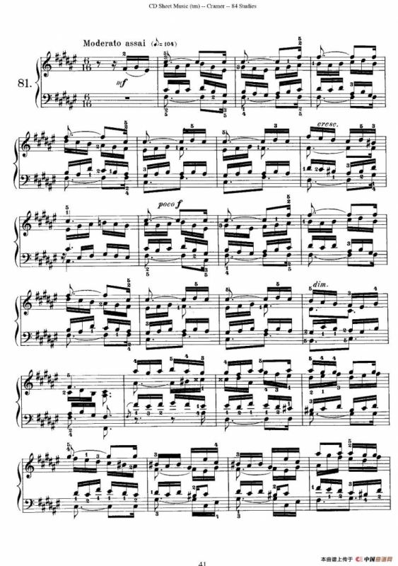 Cramer - 84 exercices（81—84）（克拉莫84首钢琴练习曲）