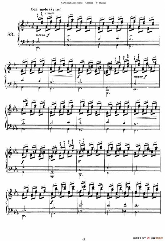 Cramer - 84 exercices（81—84）（克拉莫84首钢琴练习曲）