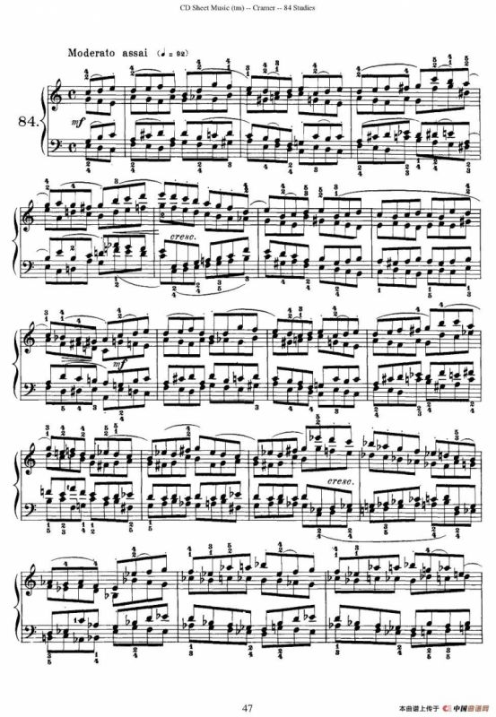 Cramer - 84 exercices（81—84）（克拉莫84首钢琴练习曲）