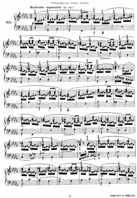 Cramer - 84 exercices（76—80）（克拉莫84首钢琴练习曲）