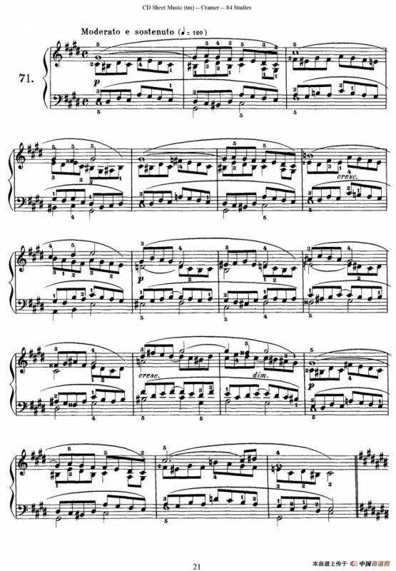 Cramer - 84 exercices（71—75）（克拉莫84首钢琴练习曲）