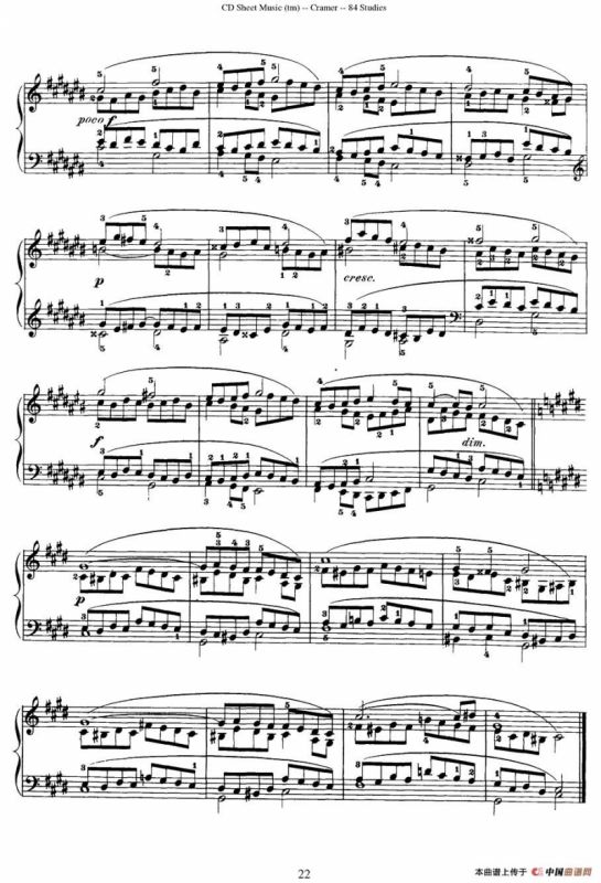 Cramer - 84 exercices（71—75）（克拉莫84首钢琴练习曲）