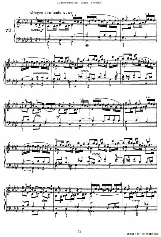 Cramer - 84 exercices（71—75）（克拉莫84首钢琴练习曲）