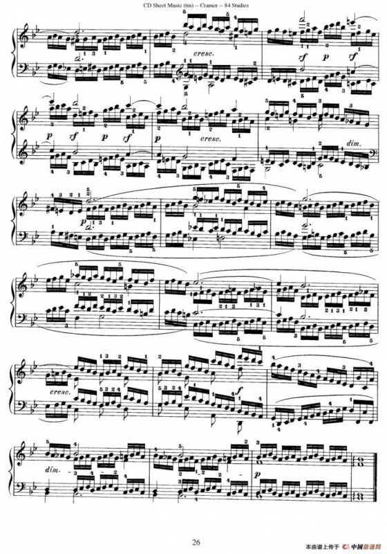 Cramer - 84 exercices（71—75）（克拉莫84首钢琴练习曲）