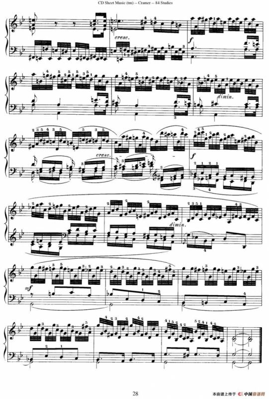 Cramer - 84 exercices（71—75）（克拉莫84首钢琴练习曲）