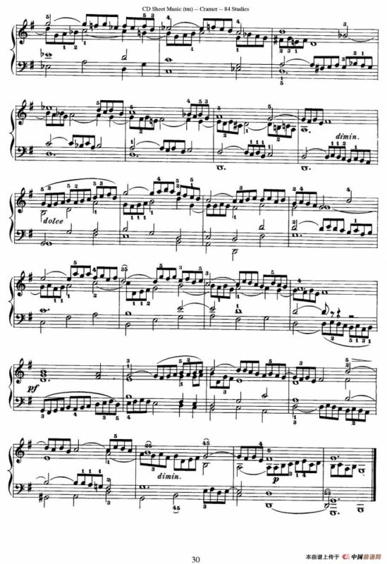 Cramer - 84 exercices（71—75）（克拉莫84首钢琴练习曲）