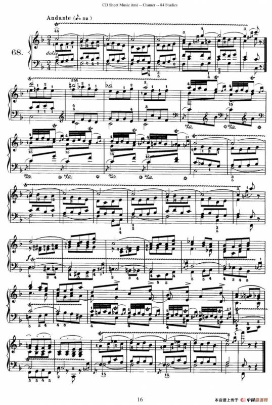 Cramer - 84 exercices（66—70）（克拉莫84首钢琴练习曲）