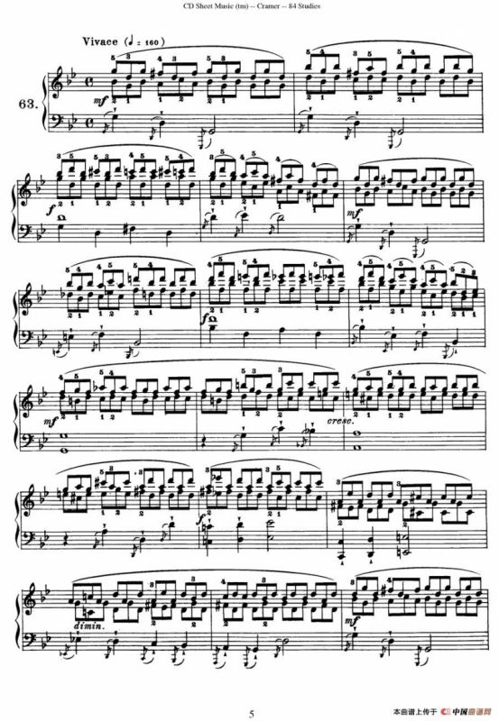 Cramer - 84 exercices（61—65）（克拉莫84首钢琴练习曲）
