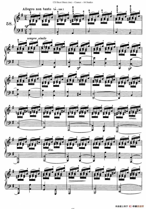 Cramer - 84 exercices（56—60）（克拉莫84首钢琴练习曲）