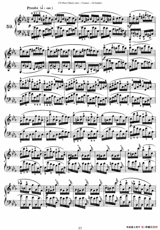 Cramer - 84 exercices（56—60）（克拉莫84首钢琴练习曲）
