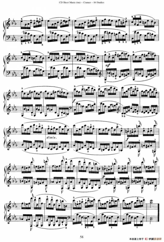 Cramer - 84 exercices（56—60）（克拉莫84首钢琴练习曲）