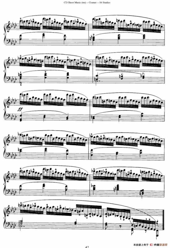 Cramer - 84 exercices（51—55）（克拉莫84首钢琴练习曲）