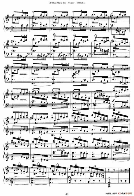 Cramer - 84 exercices（51—55）（克拉莫84首钢琴练习曲）