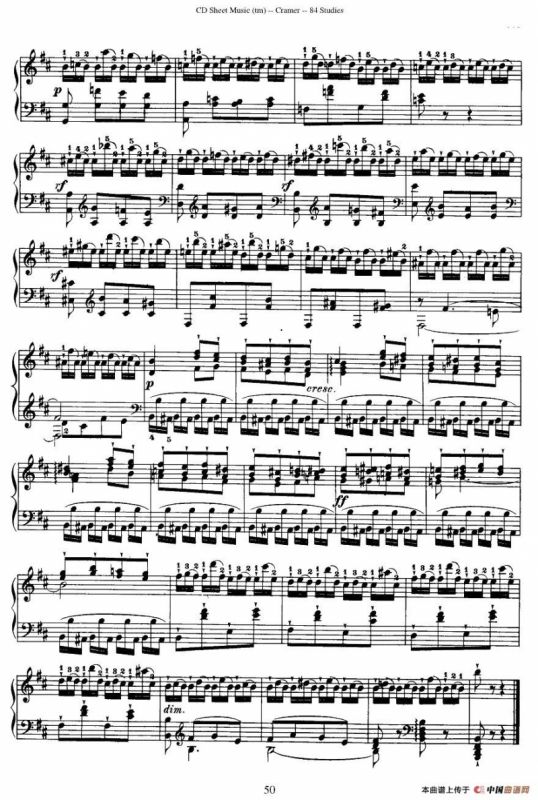 Cramer - 84 exercices（51—55）（克拉莫84首钢琴练习曲）