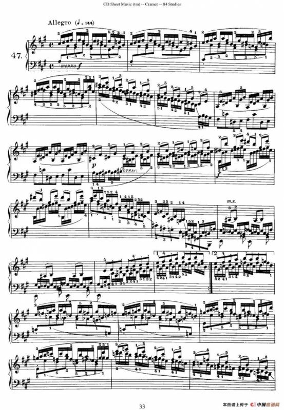 Cramer - 84 exercices（46—50）（克拉莫84首钢琴练习曲）