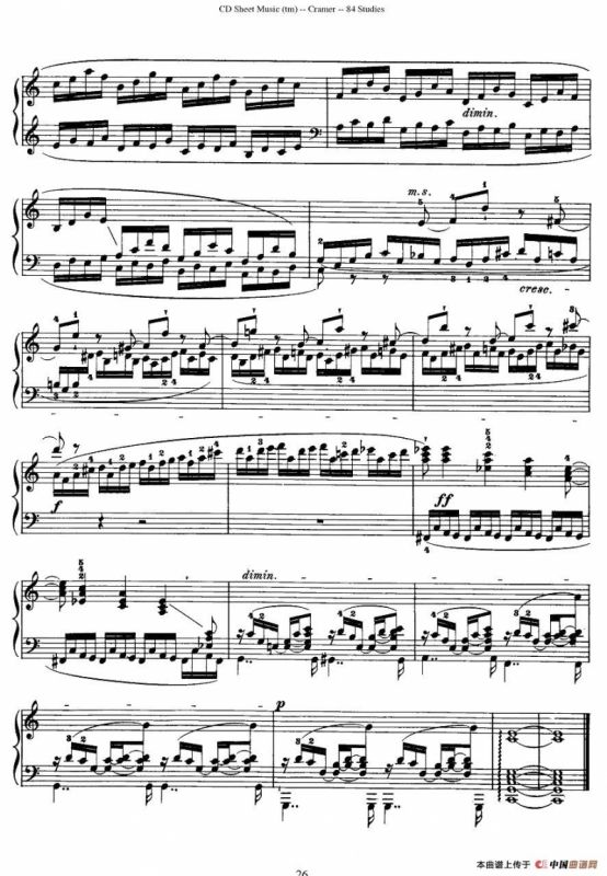 Cramer - 84 exercices（41—45）（克拉莫84首钢琴练习曲）