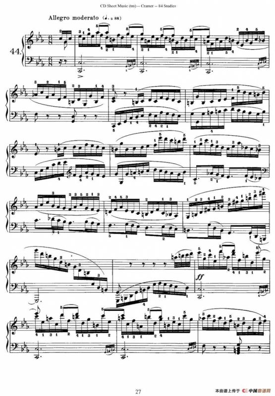 Cramer - 84 exercices（41—45）（克拉莫84首钢琴练习曲）