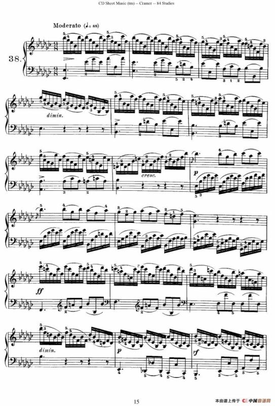 Cramer - 84 exercices（36—40）（克拉莫84首钢琴练习曲）