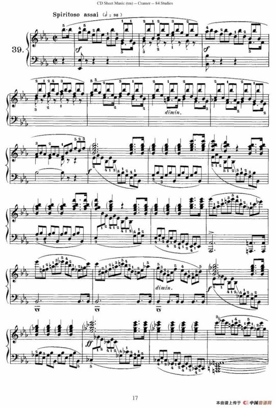 Cramer - 84 exercices（36—40）（克拉莫84首钢琴练习曲）