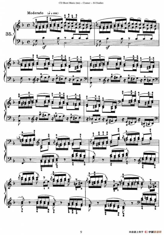 Cramer - 84 exercices（31—35）（克拉莫84首钢琴练习曲）