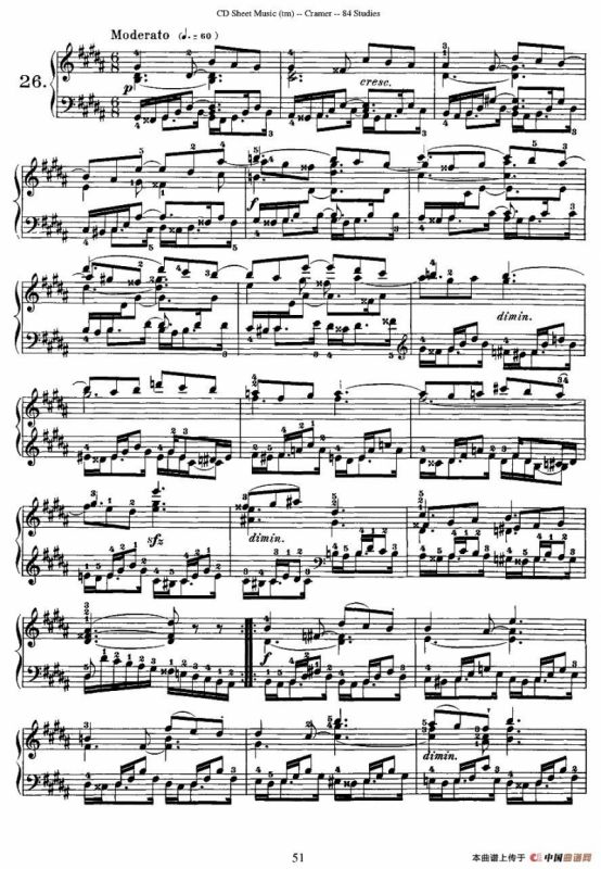 Cramer - 84 exercices（26—30）（克拉莫84首钢琴练习曲）