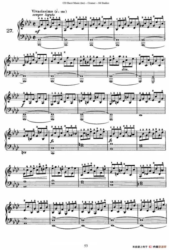 Cramer - 84 exercices（26—30）（克拉莫84首钢琴练习曲）