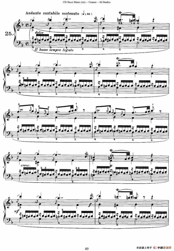 Cramer - 84 exercices（21—25）（克拉莫84首钢琴练习曲）