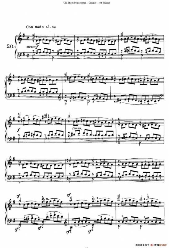 Cramer - 84 exercices（16—20）（克拉莫84首钢琴练习曲）
