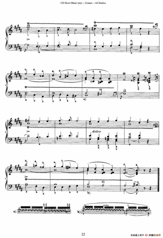 Cramer - 84 exercices（11—15）（克拉莫84首钢琴练习曲）