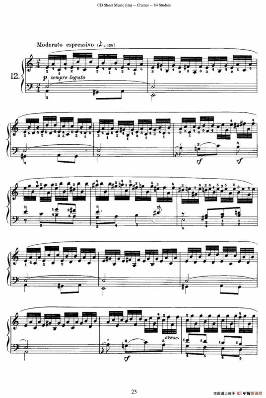 Cramer - 84 exercices（11—15）（克拉莫84首钢琴练习曲）
