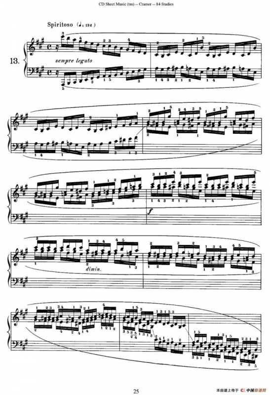 Cramer - 84 exercices（11—15）（克拉莫84首钢琴练习曲）