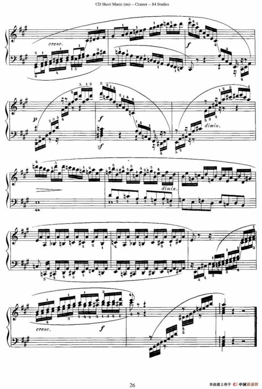 Cramer - 84 exercices（11—15）（克拉莫84首钢琴练习曲）