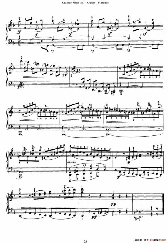 Cramer - 84 exercices（11—15）（克拉莫84首钢琴练习曲）
