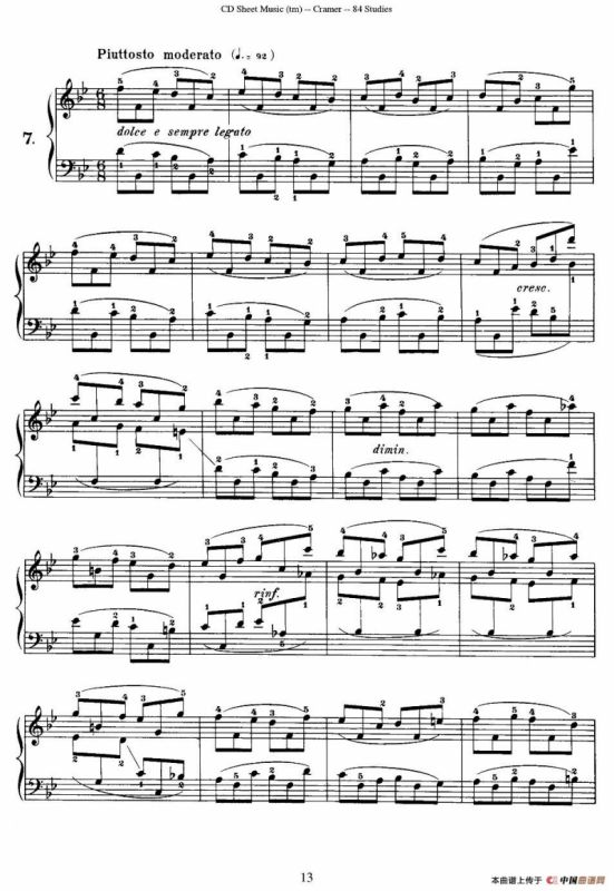 Cramer - 84 exercices（6—10）（克拉莫84首钢琴练习曲）