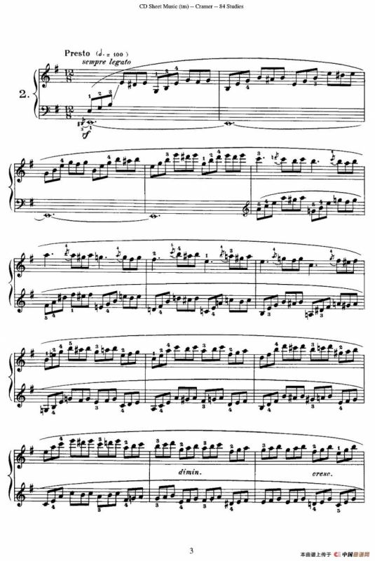 Cramer - 84 exercices（1—5）（克拉莫84首钢琴练习曲）