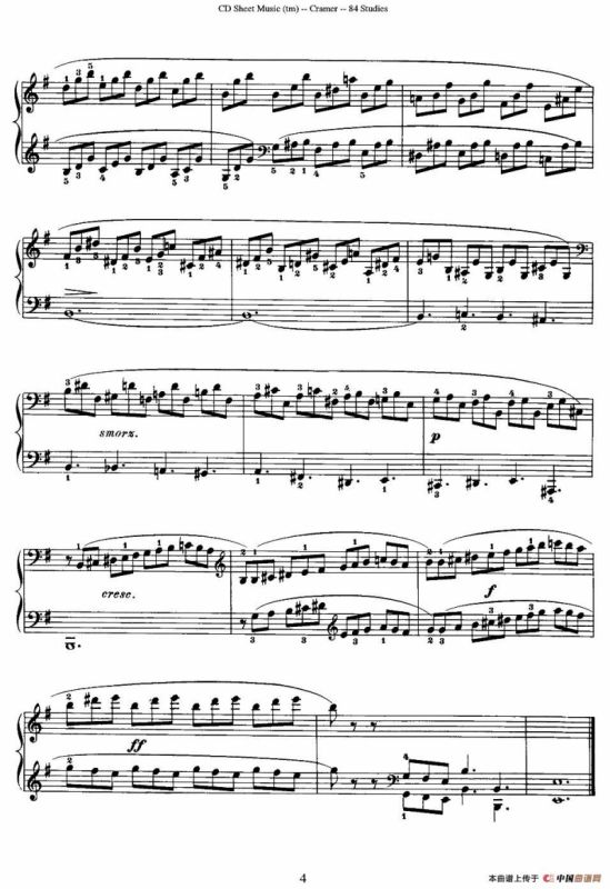 Cramer - 84 exercices（1—5）（克拉莫84首钢琴练习曲）
