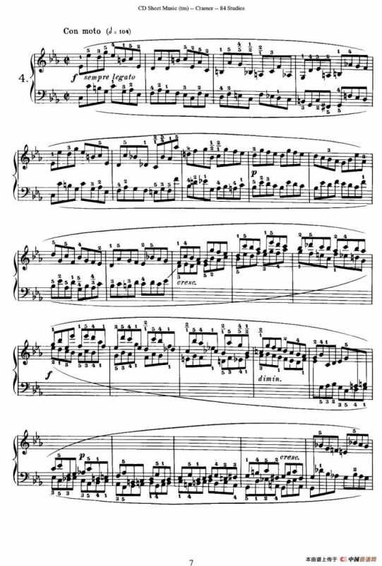 Cramer - 84 exercices（1—5）（克拉莫84首钢琴练习曲）