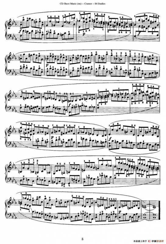 Cramer - 84 exercices（1—5）（克拉莫84首钢琴练习曲）