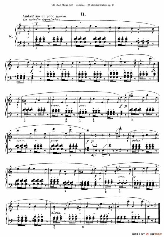 Concone - 25 Melodic Studies easy and progressive（6—10）